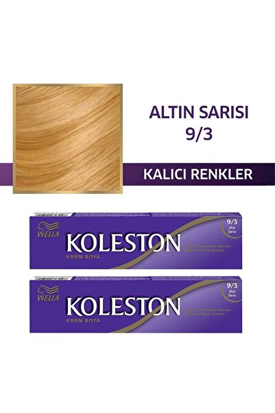 Wella Koleston Tüp Saç Boyası 9/3 Altın Sarısı X 2 Adet