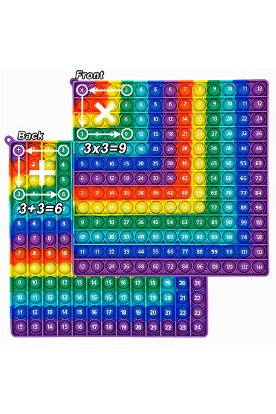 Choice ألعاب الرياضيات S MA-12 Rainbow R 12x12 و12+12، لعبة الجمع والضرب، سيل...