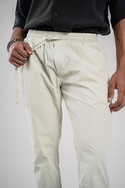 NOMARC Πράσινο Skinny Leg Boyfriend Fit Gabardine Παντελόνι