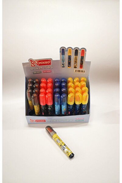 Mikro Rocket Eraser Black Color 1 Piece with Cap