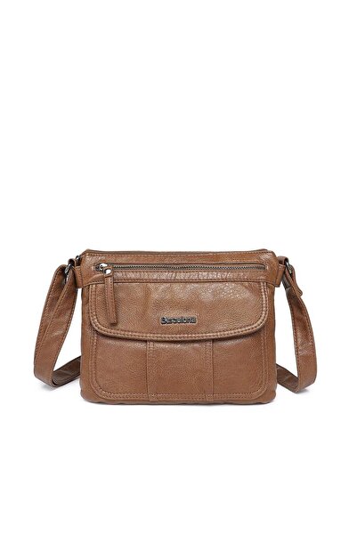 BARCELONA 21K Yıkama Deri Askılı Postacı Kadın Çantası 21-K Barcelona 1897