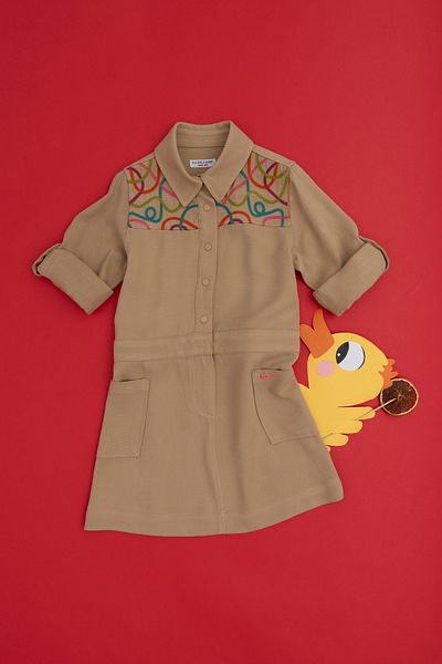 U.S. Polo Assn. Girl's Sand Woven Dress 50271202 -Vr085