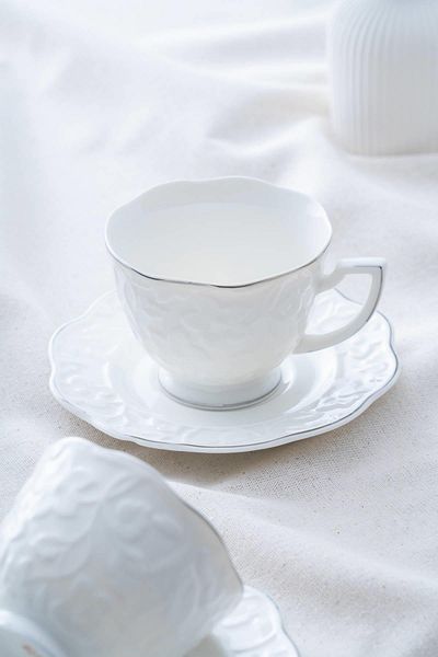 ACAR Octavia 6-Person Silver Teacup Set - 210 ml