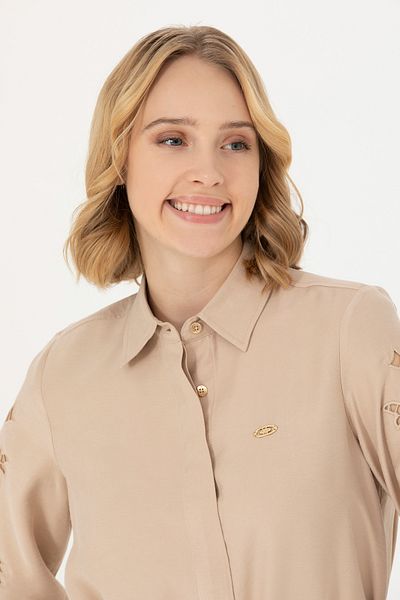 U.S. Polo Assn. Women's Sand Woven Dress 50271167 -Vr085