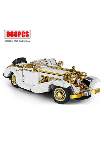 Choice Technical Original Retro Nostalgic Classic Car Building Block Model Compatible High-Tech Bricks C...