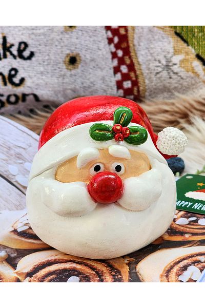 Rota Hediyelik New Year Christmas Hat Santa Claus Handmade Ornament Red White Decor