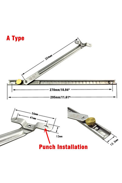 Choice نوع A-Punch 12 بوصة متين مانع للرياح ومانع للنوافذ وأقفال أمان للأطفال