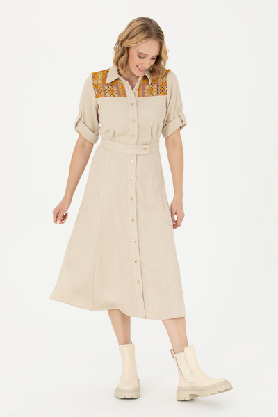 U.S. Polo Assn. Kadın Kum Dokuma Elbise 50271117-VR085