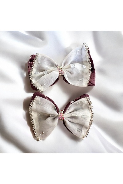 alsaccessories Închizătoare de crocodil cu piatră de zirconiu dublă violet și...