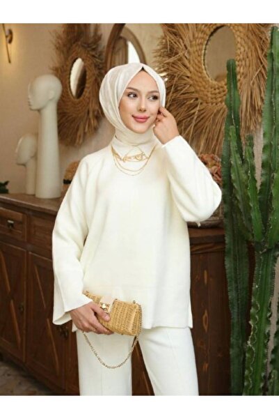 PİNK FLY Women's Winter Split Detailed Trousers Knitwear Set