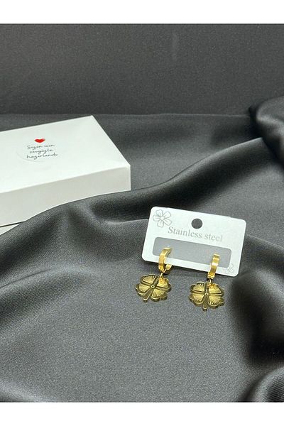 KUMRU BİJUTERİ 4 Sheets of Luck Conf Earrings