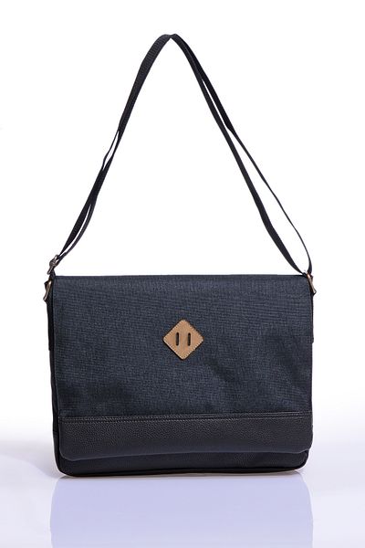 By Hakan Gk16-1 Black Postman Crossbody Τσάντα
