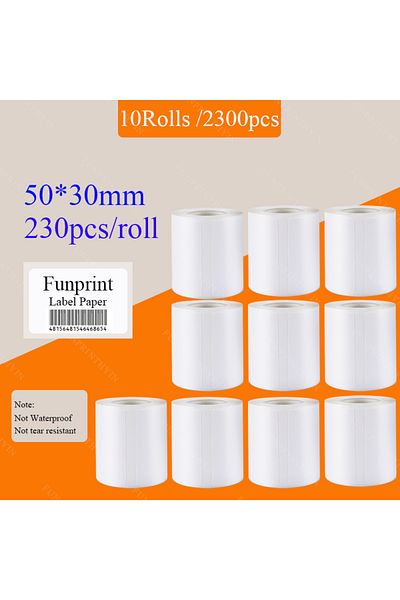 Choice 10Rolls NIIMBOT B1 B203 B21 B3S Label Paper Non-waterproof Thermal Label Sticker Date Sort Label ...