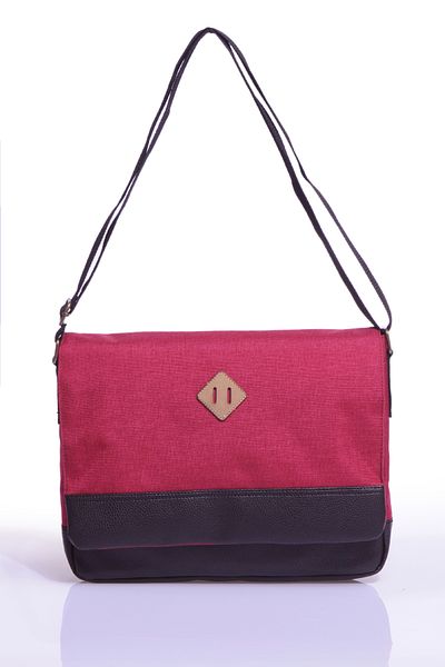 By Hakan Gk16 Poștaș geantă înclinată de tip Crossbody Claret Roșu-negru
