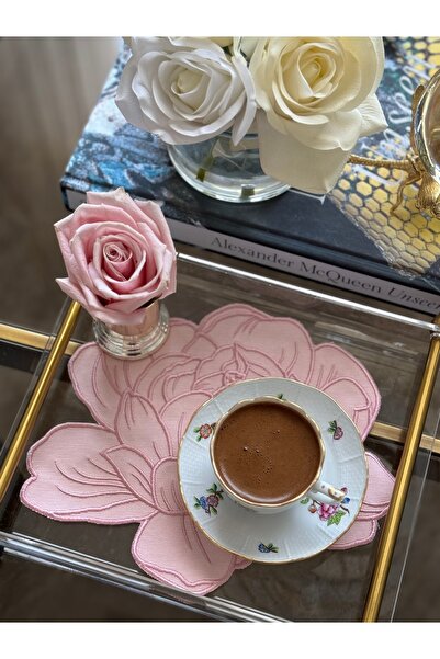 Matis Home Line طقم الفاوانيا الوردية مكون من قطعتين تحت الزجاج