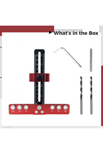 Choice Red Woodworking Drilling Locator Aluminum Alloy Drawer Cabinet Door Ha...