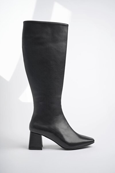 MUGGO Dámské kozačky na podpatku KAROLİNE se zaručenou tupou špičkou na zip