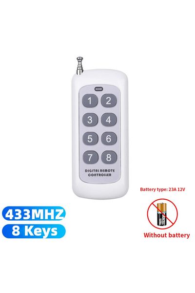 Choice جهاز تحكم عن بعد لاسلكي بتردد 433 ميجا هرتز و8 مفاتيح وجهاز إرسال رمز تعليمي 1527 و2 و4 و6 و8 مفاتيح ونطاق تشغيل طويل