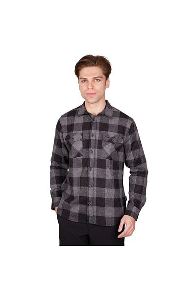 Alpinist Vejan Men's Plaid Patterned Outdoor Shirt - Cherry