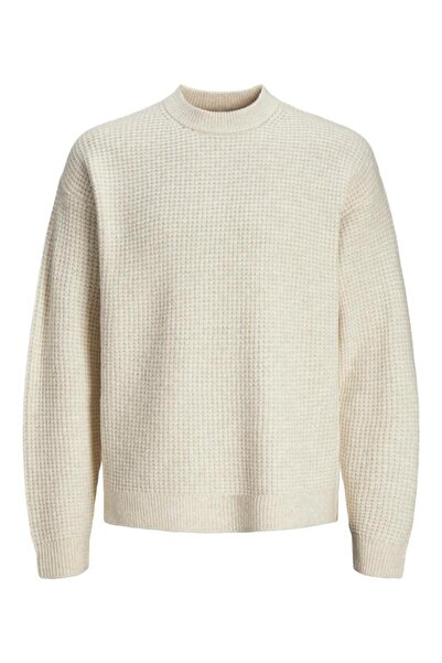 Jack & Jones JOROLLIE ВАФЛЬОВИЙ СВИТЕР З ВИГНУТИМ ВИРІЗОМ ВАФЛЬОВИЙ СВИТЕР З ВИГНУТИМ ВИРІЗОМ