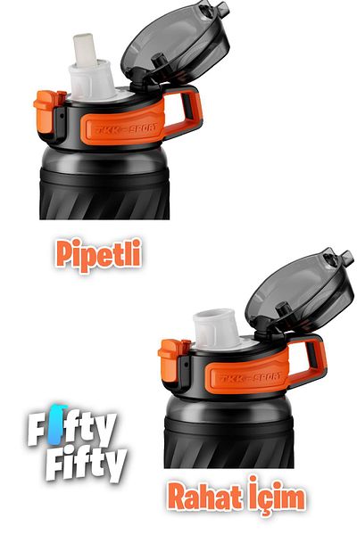 Vagonlife Tkk 600 ml Dual Use Tritan Water Bottle with Straw/Comfortable Drinking Bpa Free with Carrying Handle Fftkk1025
