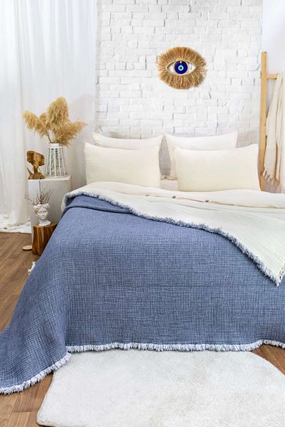 Tasarım Hb&Victory Muslin Blue 6-Layer Quilt/Double 240X220 Cm.