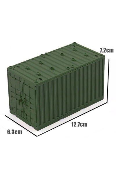 Choice3 صندوق مكعبات بناء عسكرية خضراء اللون، ألعاب للأولاد، قاعدة حربية من ا...