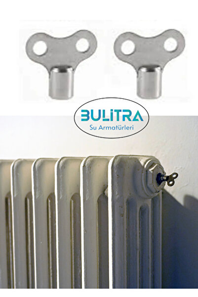 BULİTRA Su Armatürleri 2 Adet Radyatör Hava Alma Anahtarı Purjör Petek Havlupan Kalorifer Su Boşaltma Anahtarı