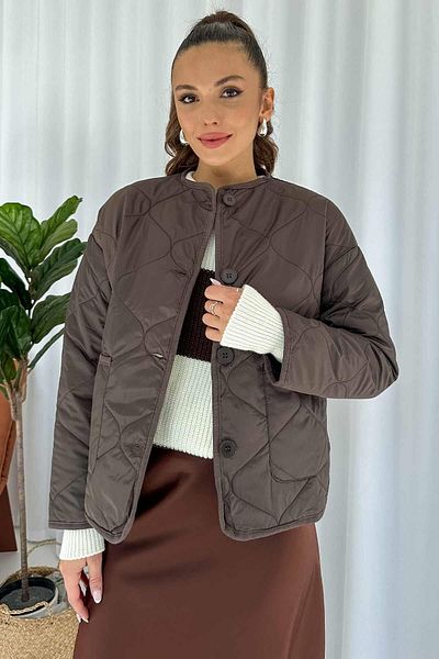 Mine Tan Butik Премиум кафяво яке - с детайл от шапка