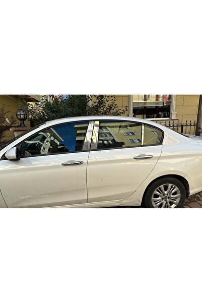 Kml34tuning55 Fiat Egea 2015-2025 Arası Uyumlu Krom Cam Direği 6 Parça Paslanmaz Çelik
