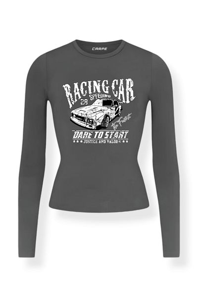 Carpe Racing Car Long Sleeve Full Length Blouse