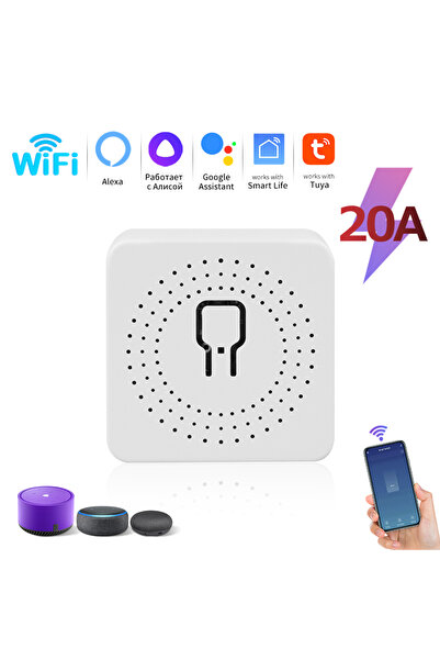 Choice مفتاح ذكي صغير يعمل بتقنية الواي فاي من نوع GGBEE بقدرة 20 أمبير/16 أم...