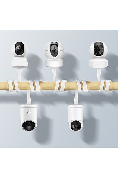 Choice White Color IP Camera Holder Stand Baby Monitor Wall Mount Silica gel Bracket Hole-Free Crib Cradle