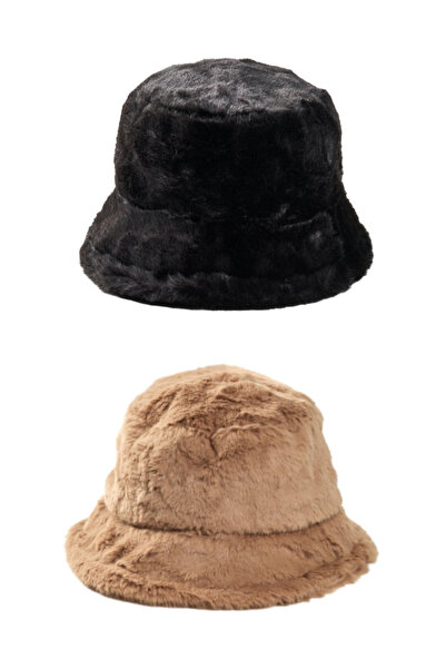 derikem Turtleneck Winter Plush Hat - Stylish Women's Bucket