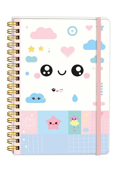 Victoria's Journals Caiet cu spirală de 192 pagini - 96 coli, 17x24 cm, 90gr punctat