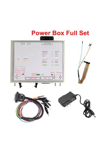 Choice Full Set JTAG PowerBox Works Openport J2534 JTAG Power Box Connectors Full Adapters Works 3 Modes Gr