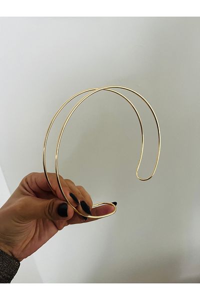 Hoop jewelery Adjustable Double Row Design Choker