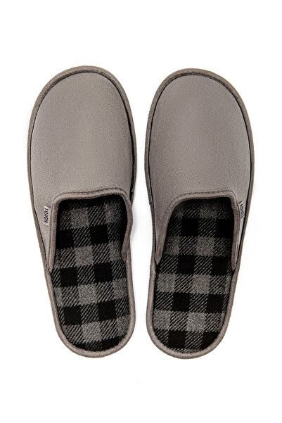 Twigy Papuci de casă bărbați în carouri gri - 3/41/46