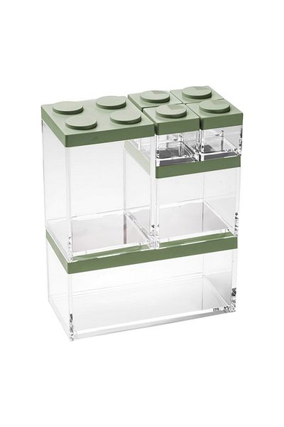 Omada 7-Piece Acrylic and Plastic Brickstore Storage Box Set