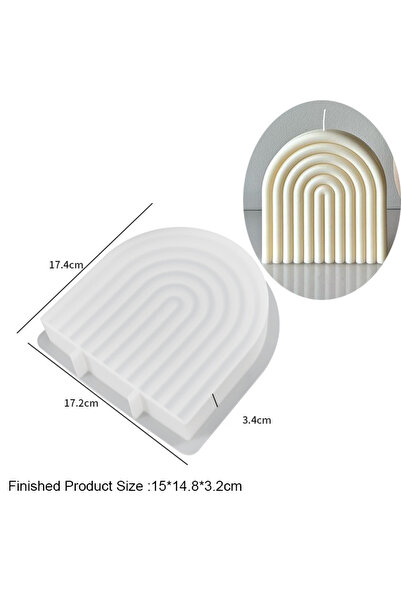 Choice قالب شمع معطر على شكل قوس قزح من Arch 2 DIY مصنوع يدويًا من مادة بلاست...