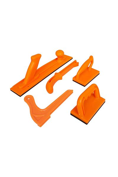 AbouTool Yellow 5pc Set Table Saw Push Block And Push Stick Set For Routers Jointers And Table Saws Woodworki