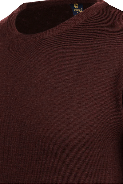 Çizgi Triko Men's Knitwear Burgundy Sweatshirt Zero Collar Solid Color Winter Woven Steel Mesh