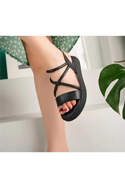 homiro Sandale de damă negre simple și elegante