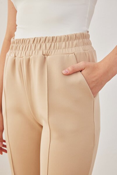 MVStore Kadın Çima Detaylı Scuba Bol Paça  Pantolon