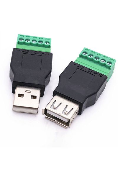 Choice Zl-5k-gm 1pcs Usb 2.0 Type Male Female Turn 5pin Terminal Usb Turn Terminal Avoid Welding Plugs Usb
