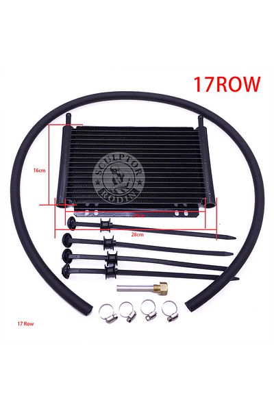 Choice 17 Row Black. Oil Cooler Aluminum Transmission Oil Cooler 6row 12row 15row 17row 26row Automatic Sta