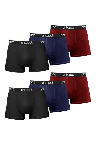 AHTAPOT COLLECTION علبة من 6 سراويل داخلية رجالية ليكرا بريميوم رينزو للرجال