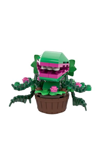 Choice C7608 47PCS BuildMoc Audrey II Chomper Flower Building Blocks Horror Shop Man Eater Plants Pot Bric