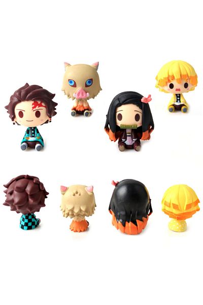 Choice 4pcs/set Anime Demon Slayer Kimetsu No Yaiba Figure Q Posket Kamado Tanjirou Kamado Nezuko Agatsu...