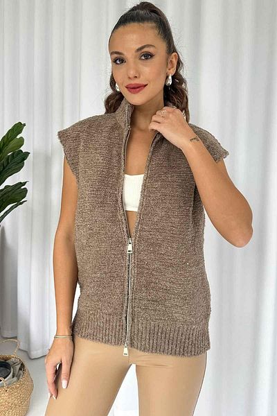 Mine Tan Butik Теди жилетка - норка